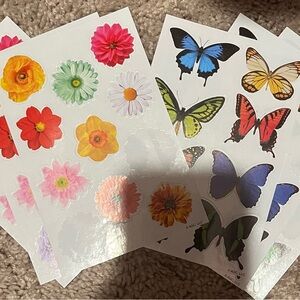 Colorful Flower and Butterfly Stickers